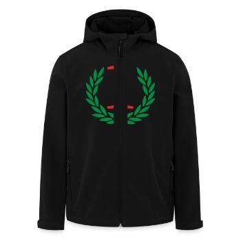 winner - 1. place - Men’s Recycled Softshell Jacket by Stanley/Stella - black - Front - AI Model Male 185 light (185cm)