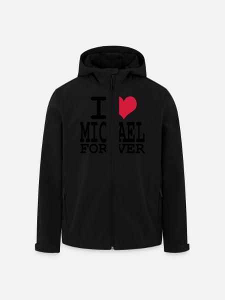 j'aime michael toujours - Veste softshell homme en polyester recyclé Stanley/Stella - noir