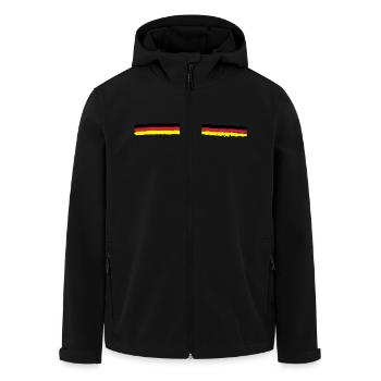 Unterstrich Flag Deutschland - Recycelte Männer Softshell-Jacke von Stanley/Stella - Schwarz - Vorne - AI Model Male 185 light (185cm)