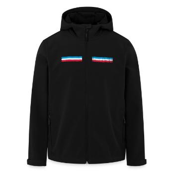 Unterstrich Flag France - Recycelte Männer Softshell-Jacke von Stanley/Stella - Schwarz - Vorne - AI Model Male 185 light (185cm)