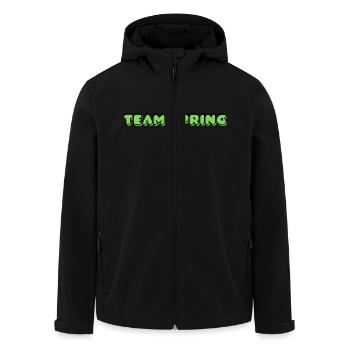 TEAM SPRING - Men’s Recycled Softshell Jacket by Stanley/Stella - black - Front - AI Model Male 185 light (185cm)