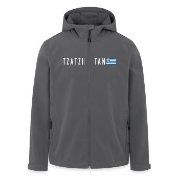 TZATZIKISTAN - Recycelte Männer Softshell-Jacke von Stanley/Stella - Schwarz - Vorne - AI Model Male 185 light (185cm)