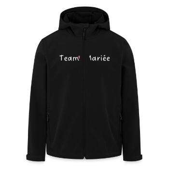 Team Die Braut Pink Heart - Recycelte Männer Softshell-Jacke von Stanley/Stella - Schwarz - Vorne - AI Model Male 185 light (185cm)