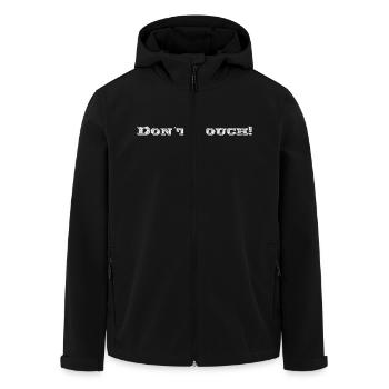 Dont touch! weiss - Recycelte Männer Softshell-Jacke von Stanley/Stella - Schwarz - Vorne - AI Model Male 185 light (185cm)