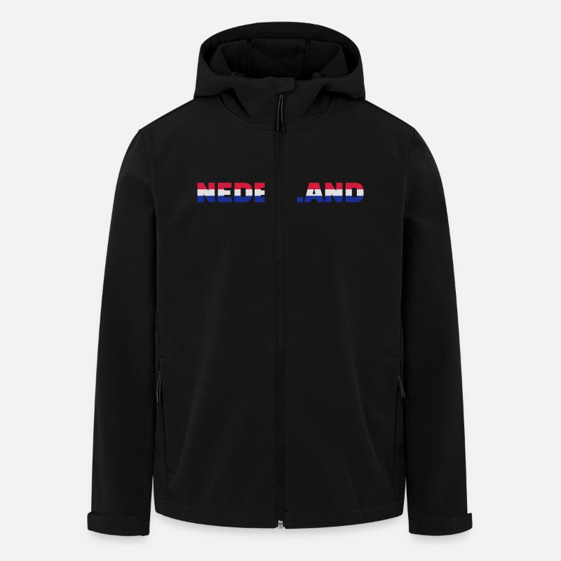 Niederlande - Recycelte Männer Softshell-Jacke von Stanley/Stella - Schwarz