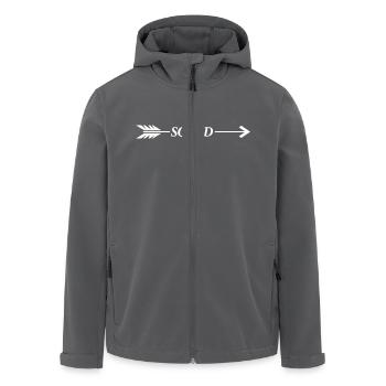 Flèche de l’escouade - Veste softshell homme en polyester recyclé Stanley/Stella - charbon - Devant - AI Model Male 185 light (185cm)