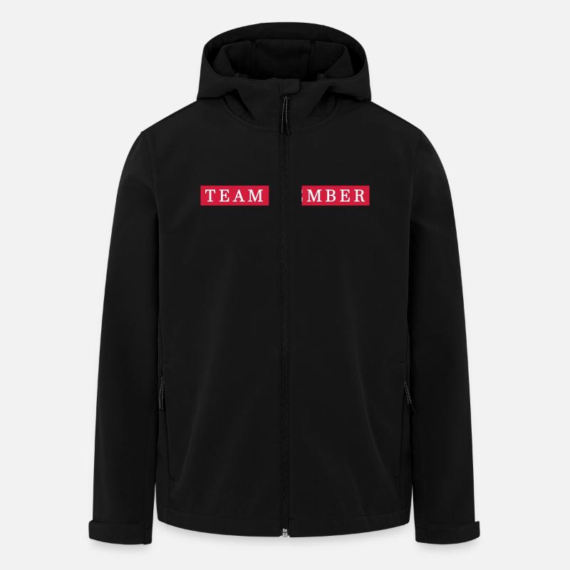 Team Mitglied Gruppe - Recycelte Männer Softshell-Jacke von Stanley/Stella - Schwarz