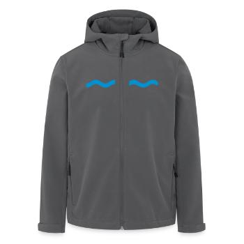 wave - Men’s Recycled Softshell Jacket by Stanley/Stella - black - Front - AI Model Male 185 light (185cm)