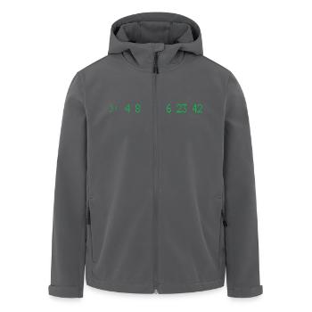 Lost Numbers - Veste softshell homme en polyester recyclé Stanley/Stella - noir - Devant - AI Model Male 185 light (185cm)