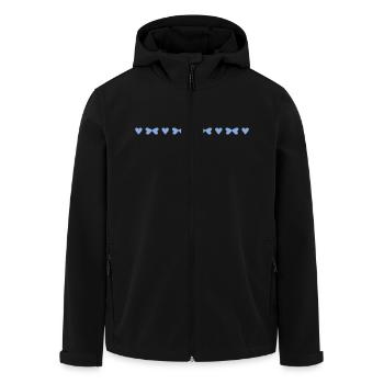 Ganz kleine Herzen und Schleifen - Recycelte Männer Softshell-Jacke von Stanley/Stella - Schwarz - Vorne - AI Model Male 185 light (185cm)