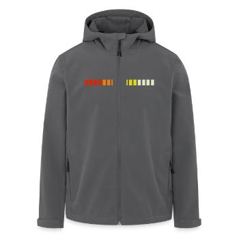 Retro roland inspired design. - Men’s Recycled Softshell Jacket by Stanley/Stella - black - Front - AI Model Male 185 light (185cm)