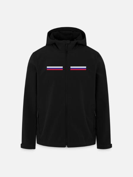 russland-small - Recycelte Männer Softshell-Jacke von Stanley/Stella - Schwarz