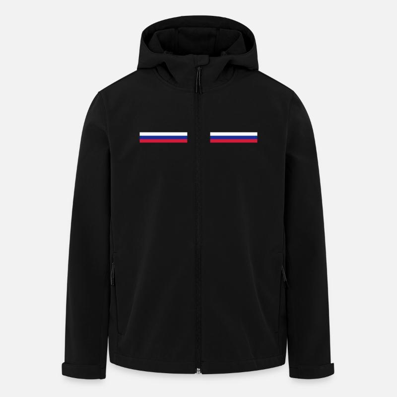 russland-small - Recycelte Männer Softshell-Jacke von Stanley/Stella - Schwarz