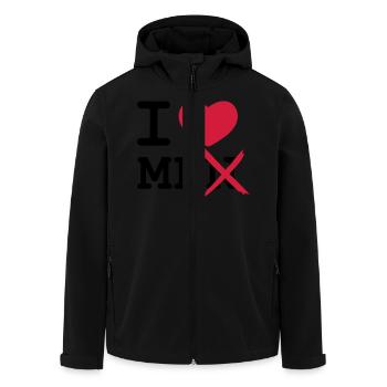 I Love Men - Recycelte Männer Softshell-Jacke von Stanley/Stella - Schwarz - Vorne - AI Model Male 185 light (185cm)