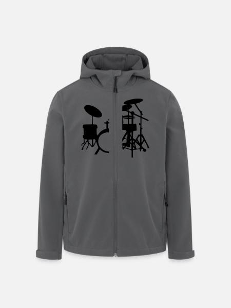 Drums - Men’s Recycled Softshell Jacket by Stanley/Stella - black