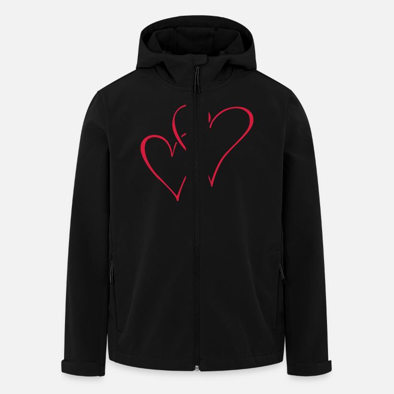 Herz - Recycelte Männer Softshell-Jacke von Stanley/Stella - Schwarz