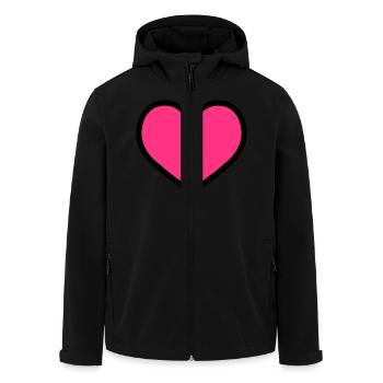 herz - Recycelte Männer Softshell-Jacke von Stanley/Stella - Schwarz - Vorne - AI Model Male 185 light (185cm)