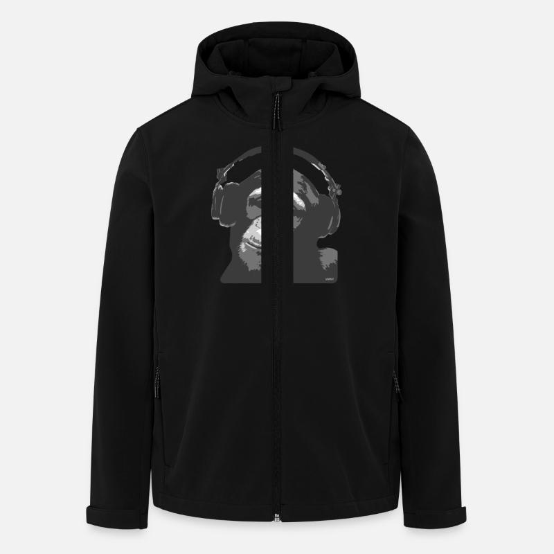 DJ MONKEY by wam - Men’s Recycled Softshell Jacket by Stanley/Stella - black