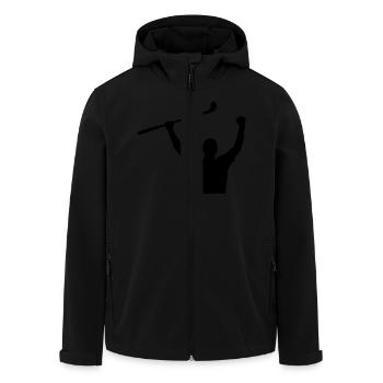 Golf - Men’s Recycled Softshell Jacket by Stanley/Stella - black - Front - AI Model Male 185 light (185cm)