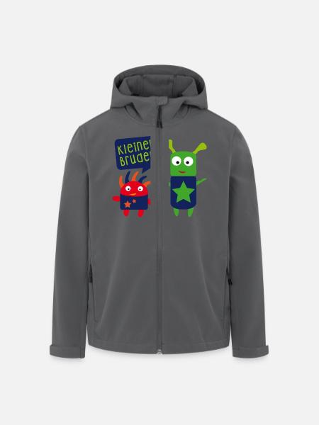 kleiner Bruder großer Bruder - Recycelte Männer Softshell-Jacke von Stanley/Stella - Schwarz