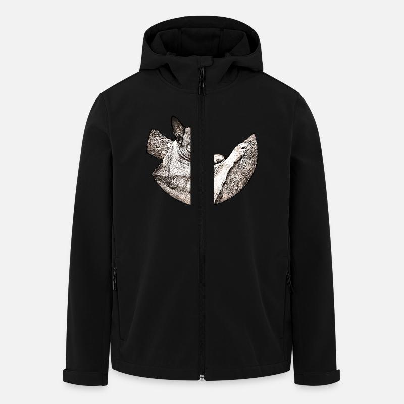 Malinois B1 - Recycelte Männer Softshell-Jacke von Stanley/Stella - Schwarz