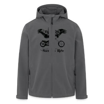bikers born to ride wings - Veste softshell homme en polyester recyclé Stanley/Stella - noir - Devant - AI Model Male 185 light (185cm)