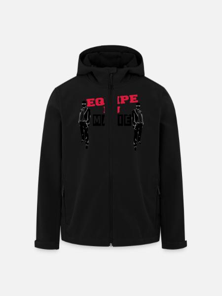 équipe marié 3 - Veste softshell homme en polyester recyclé Stanley/Stella - noir
