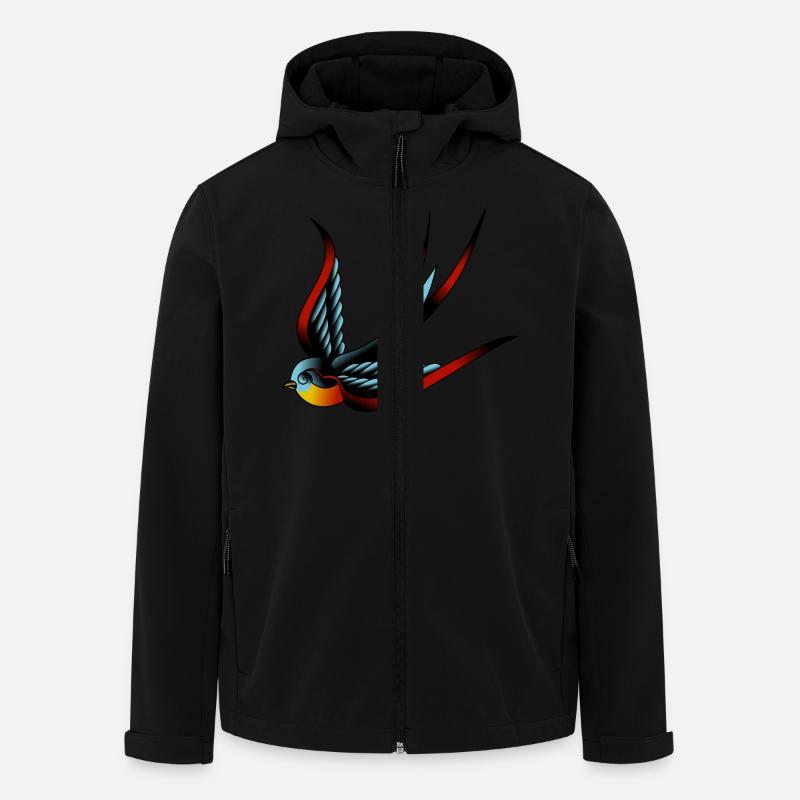 Schwalbe - Recycelte Männer Softshell-Jacke von Stanley/Stella - Schwarz