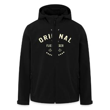 Original 100 Prozent Fliesenleger - RAHMENLOS - Recycelte Männer Softshell-Jacke von Stanley/Stella - Schwarz - Vorne - AI Model Male 185 light (185cm)