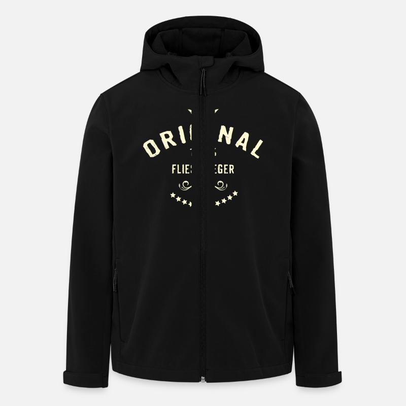 Original 100 Prozent Fliesenleger - RAHMENLOS - Recycelte Männer Softshell-Jacke von Stanley/Stella - Schwarz