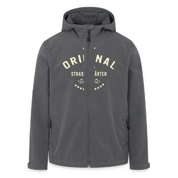 Original 100 Prozent Straßenwärter - RAHMENLOS - Recycelte Männer Softshell-Jacke von Stanley/Stella - Schwarz - Vorne - AI Model Male 185 light (185cm)