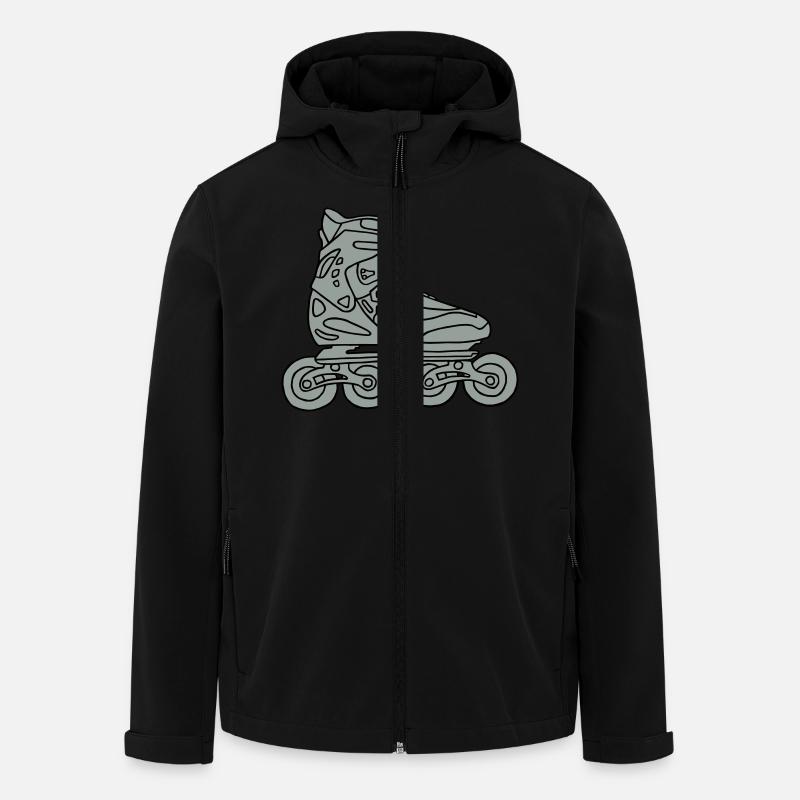 Roller en ligne 2 - Veste softshell homme en polyester recyclé Stanley/Stella - noir