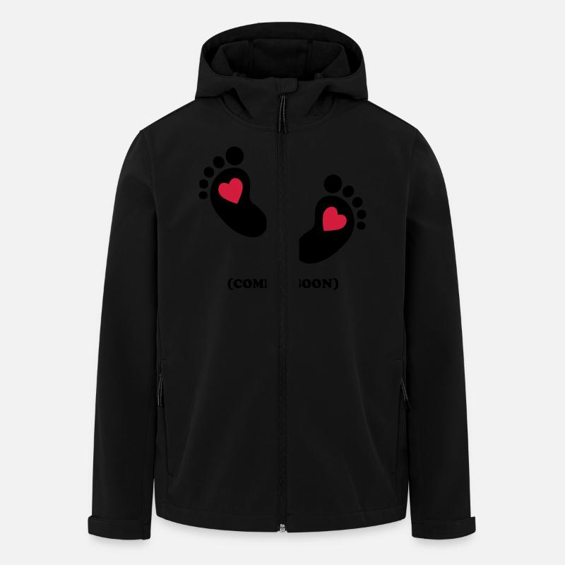 Baby - coming soon - 2c - Veste softshell homme en polyester recyclé Stanley/Stella - noir
