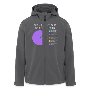 Vegan Statistik - Recycelte Männer Softshell-Jacke von Stanley/Stella - Schwarz - Vorne - AI Model Male 185 light (185cm)
