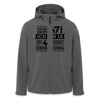 Zum 67. Geburtstag! - Recycelte Männer Softshell-Jacke von Stanley/Stella - Schwarz - Vorne - AI Model Male 185 light (185cm)