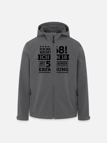 Zum 68. Geburtstag! - Recycelte Männer Softshell-Jacke von Stanley/Stella - Schwarz
