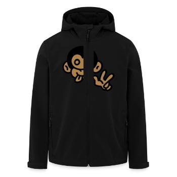 Monkey cool - Men’s Recycled Softshell Jacket by Stanley/Stella - black - Front - AI Model Male 185 light (185cm)