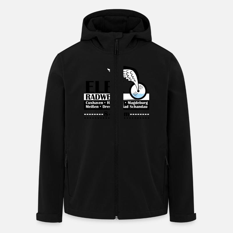 Elbe Radweg - Recycelte Männer Softshell-Jacke von Stanley/Stella - Schwarz