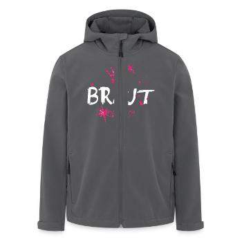 Braut - Recycelte Männer Softshell-Jacke von Stanley/Stella - Schwarz - Vorne - AI Model Male 185 light (185cm)