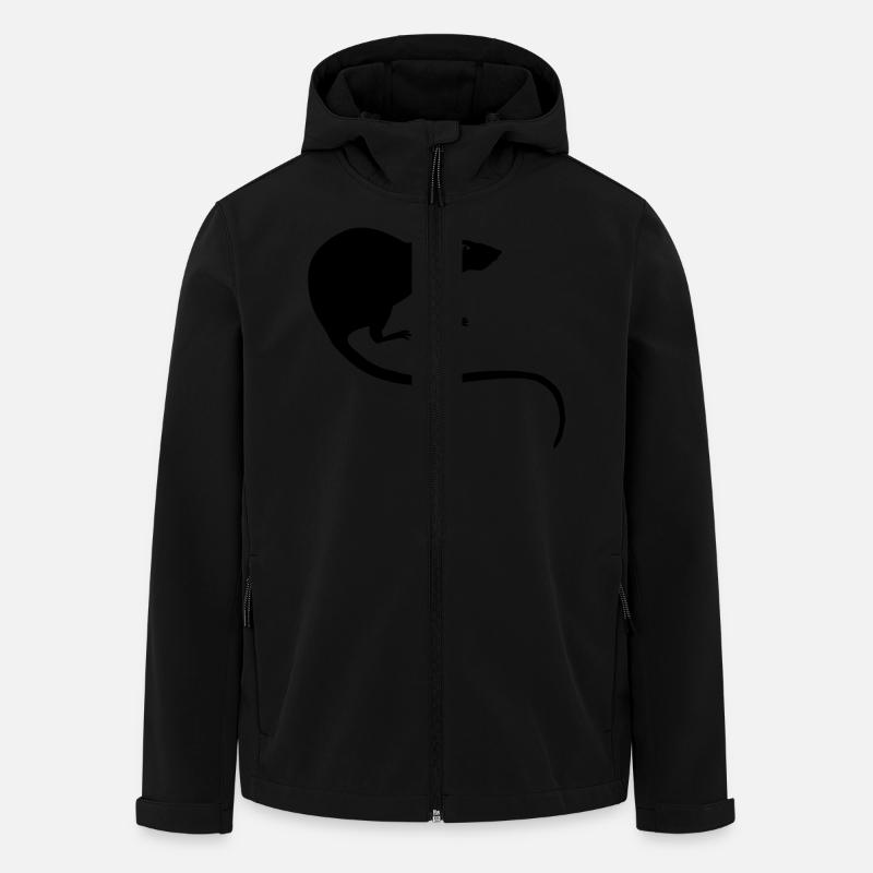 Ratte Maus Nager Nagetier Rattus Wanderratte tier - Recycelte Männer Softshell-Jacke von Stanley/Stella - Schwarz