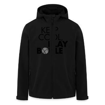 keep cool play boule B 2c - Recycelte Männer Softshell-Jacke von Stanley/Stella - Schwarz - Vorne - AI Model Male 185 light (185cm)