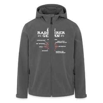 Fahrradfaherer gehirn - Recycelte Männer Softshell-Jacke von Stanley/Stella - Schwarz - Vorne - AI Model Male 185 light (185cm)