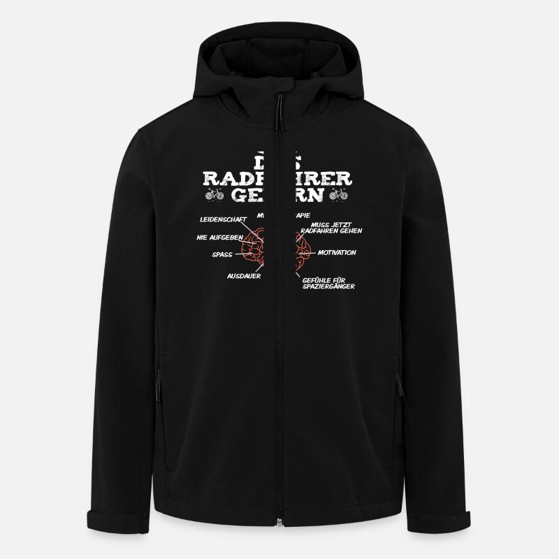 Fahrradfaherer gehirn - Recycelte Männer Softshell-Jacke von Stanley/Stella - Schwarz