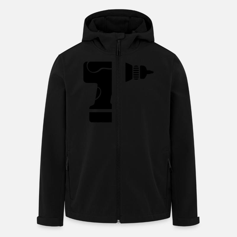 Akkuschrauber - Recycelte Männer Softshell-Jacke von Stanley/Stella - Schwarz