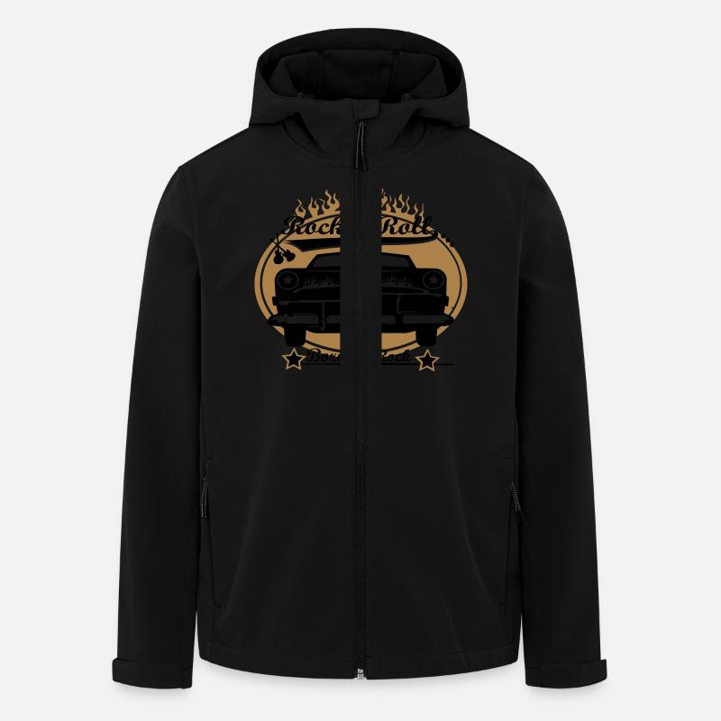 Né à Rock - Veste softshell homme en polyester recyclé Stanley/Stella - noir