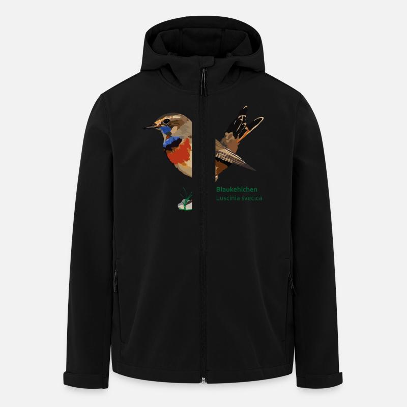 Blaukehlchen_de.png - Recycelte Männer Softshell-Jacke von Stanley/Stella - Schwarz