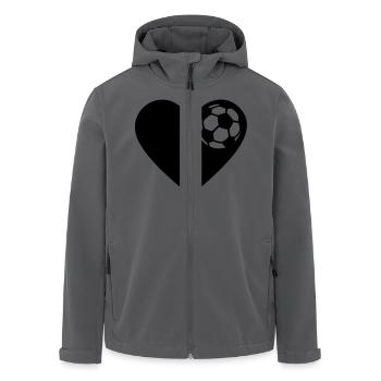 Ich liebe Fußball Fußballverein Fußballmannschaft - Recycelte Männer Softshell-Jacke von Stanley/Stella - Schwarz - Vorne - AI Model Male 185 light (185cm)