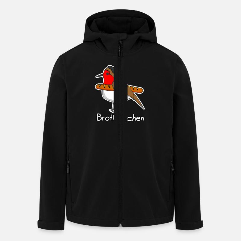 Brotkehlchen - Recycelte Männer Softshell-Jacke von Stanley/Stella - Schwarz