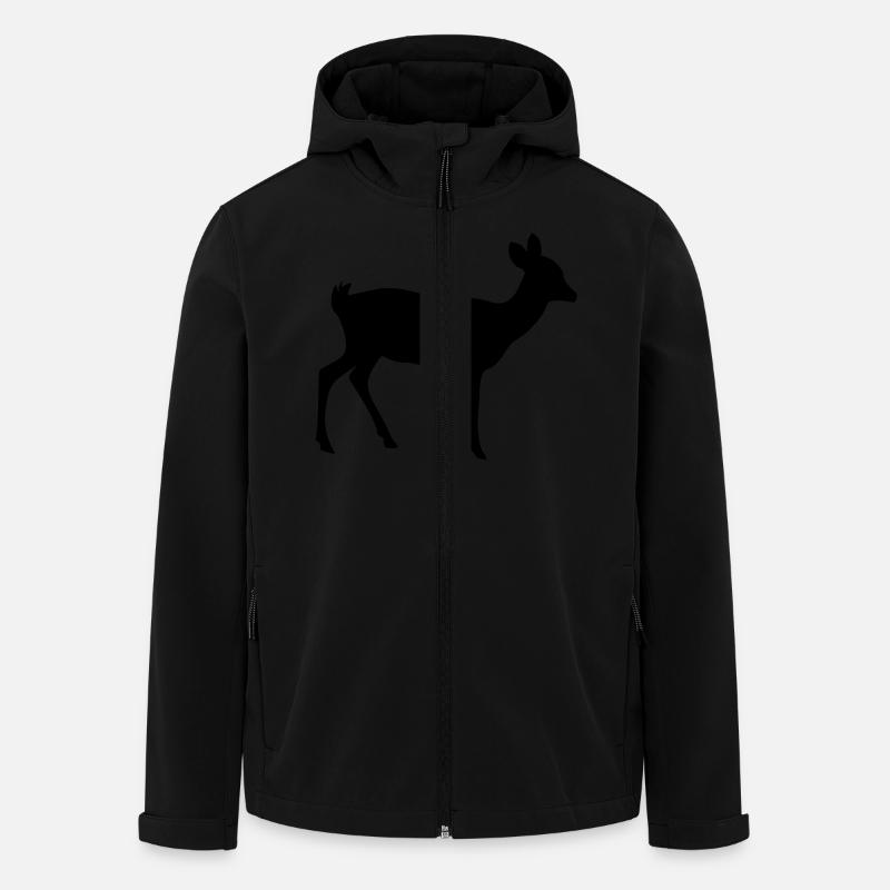 Reh silhouette - Recycelte Männer Softshell-Jacke von Stanley/Stella - Schwarz
