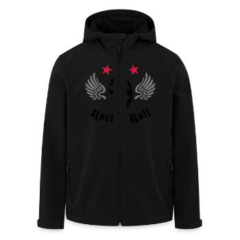 wingskull_092001_b_3c - Recycelte Männer Softshell-Jacke von Stanley/Stella - Schwarz - Vorne - AI Model Male 185 light (185cm)